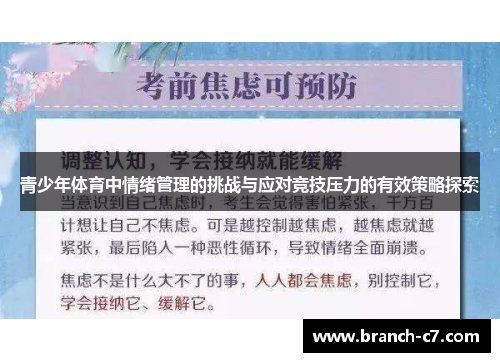 青少年体育中情绪管理的挑战与应对竞技压力的有效策略探索 青少年体育中情绪管理的挑战与应对竞技压力的有效策略探索