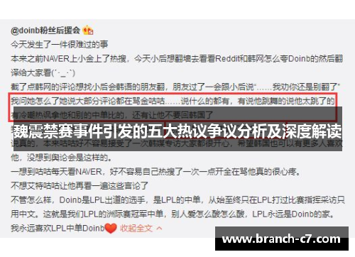 魏震禁赛事件引发的五大热议争议分析及深度解读